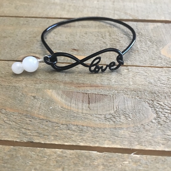 Handmade Jewelry - White Moonstone Infinity Love Bracelet